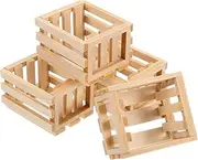 DOITOOL 1:12 Scale Miniature Baskets Dollhouse Fruit Basket Miniature Milk Crate Wine Crate Micro Landscape Ornament