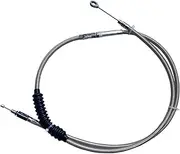 Motorcycle Stainless Steel Braided Clutch Cable Line Sportster XL 883 1200 Softail Dyna Touring 1990-Later(160CM)
