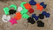 20 crafting 1" buttons lot Kids Novelty Plastic flat 2-hole sewing crafts
