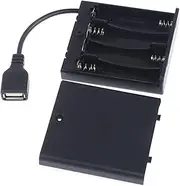 1PC 4 X AA USB Battery Box Fit for 5V LED Strip Lights USB Mini Power Supply Hand Tool Accessories
