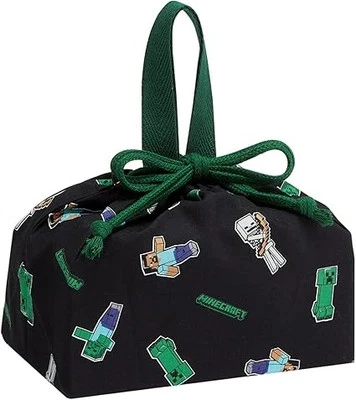 Minecraft Kids Lunch Drawstring Bag Cotton Washable 6.42x4.37x0.91 in Japan