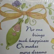 VTG 1990s Baby Shower Invitations Carlton Cards 10 pack sweet Pea Pod Poem foil