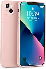 Shockproof Soft Matte Liquid Silicone Gel Rubber Case[Camera Protection] for Apple iPhone 14/14 Pro/14 Pro Max/14+, iPhone 13/13 Pro Max/13 Mini Phone Cover Pink (for iPhone 14)