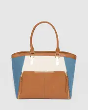 Multi Colour Zana Denim Tote Bag