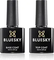Bluesky Base and Gel Top Coat Gel Nail Polish Set 2 x 10 ml