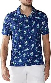 [Chubbies] Performance Golf Polo Shirts for Men – Stretchy Breathable Mens Polo Shirts, Moisture Wicking Short Sleeve