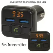 Bluetooth® Technology FM Transmitter Hands-Free Calls & Voice Prompt NEW AU