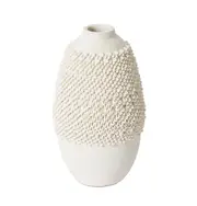 E Style Hakaku Vessel Porcelain Flower Vase Centerpiece Home Decor 26cm White
