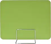 Xgdsnly Desk Divider Panel for Privacy in Workplace and Classroom, Green Metal Stand, as described