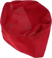 [TOVINANNA] Chef Hats for Home Breathable Polyester Chef Cap Men Women's Waiter Work Hat Red