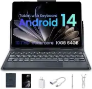 Tablet 10 inch Ultra Big Android 14 Tablets 1TB Expandable 10GB RAM IPS Bundle A