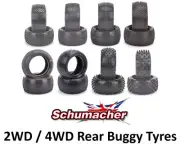 RC Buggy Tyres 1/10 Scale 2WD/4WD Mezzo Pin Spike Block Dart Schumacher - Rear