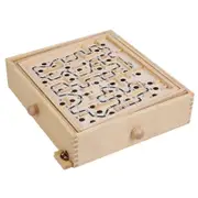 Wooden Labyrinth Game Balance Keeping Desktop Group Play Classic Puzzle Game Toy For Kids And Adults Large
