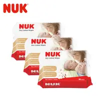 在飛比找PChome24h購物優惠-【NUK】嬰兒乾濕兩用紙巾80抽3入組