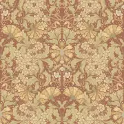 4080-83114 Ojvind Rust Cinnibar Maize Red Floral Ogee Glam Non Woven Wallpaper