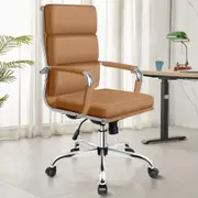 ALFORDSON Office Chair Ergonomic Paddings Brown - High Back