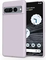 Silicone Case for Google Pixel 7 Pro, Ultra Thin Flexible Premium Rubber Full Body Protection Anti-Fingerprint Dust-proof Shockproof Anti-Scratch Wireless Charging Case