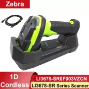Zebra LI3678-SR0F003VZCN Bluetooth Cordless 1D Barcode Scanner USB Kit w/ Cradle