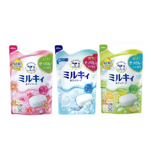 牛乳石鹼 牛乳精華沐浴乳補充包 - 清新皂香 / 柚子果香 / 玫瑰花香