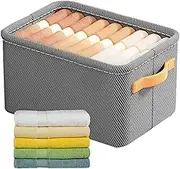 Collaborative Storage Box | Cotton and Linen Slides with Handle - Sturdy Clothing Box, Folding Storage Box Soft Furniture Organizer Set