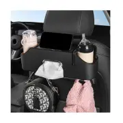 Car Seat Back Organizer - 2 Drink Cup Holder, Tissue and Storage Box Hook, Au...