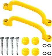 Climbing Frame Handles - Reusable Kids Hand Grips, Non-Slip Handle Bars for Playset | Set of 2 Shockproof Playground Safety Reinforced Weatherproof Grips Tree House, Outdoor Adventure, and Use