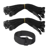 LJY 16-Pack Hook and Loop Straps Nylon Cable Ties Organizer Fastener, 11.8 in x