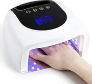 Linssy 96W UV LED Cordless Nail Lamp,Nail Dryer with 42 Beads,UV Light for Gel Nails Manicure for Fingernails & Toenails,Professional LED Nail Lamp for Salons with 4 Timer Settings and Smart Sensor