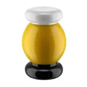 BNIB Alessi Twergi Salt Pepper & Spice Grinder ES18 1 BLACK YELLOW CRUET WOODEN