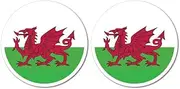 Wales Flag X2 Sticker Decal Welsh Country Love Proud