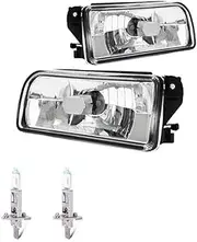 Headlights Assembly For BMW E36 318i 318ti 323i 328i 1992-1998 Front Bumper Anti Fog Light 53178357390 Pair Left&Right Fog Lamp Assembly Headlight Assembly(White With Halogen)
