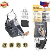 Elegant Indoor Macrame Hammock Chair - Includes Cushions & Full Installation Kit