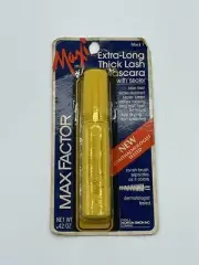 Vintage Max Factor Maxi Extra Long Thick Lash Mascara With Sealer Black NOS