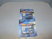 New 2 twin Packs Brother TZe-1312PK P-Touch black print on clear tape-sealed