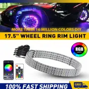 For GMC Sierra 1500 2500 3500 15.5" LED RGB Wheel Ring Lights Rim Light APP 12V (for: Porsche)