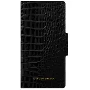 Ideal Of Sweden Atelier Wallet Case (Suits iPhone 13 Pro) - Neo Noir Croco