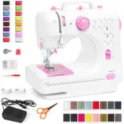 BCP Compact SEWING Machine 42-Pc Beginners Kit 6V Portable Foot Pedal 12 Stitch