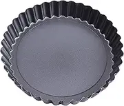 Stelalloy Pie Dish Tart Pan - Cake Tin Pizza Tray Baking Dish Baking Trays - Deep Dish Pie Pan Non Stick Pan - Quiche Tart Pan 9 Inch Removable Bottom - Carbon Steel Pan Bakeware Quiche Baking Dish