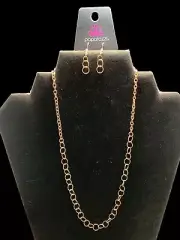 Paparazzi Delicate Copper Necklace And Earring Set With Extension