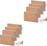 SHINEOFI 2sets Flash Cards for Studying Lined Index Cards Ring Punched Note Pads 4pcs*2