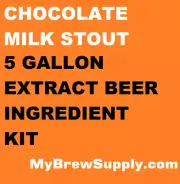 Chocolate Milk Stout Homebrew 5 Gal Beer Extract Ingredient Kit - My Brew Supply