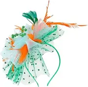 [Healvian] Fascinator Headband for Women Feathered Bridal Headdress for Tea Party Elegant Banquet Accessory Lightweight and Comfortable for Weddings and Events