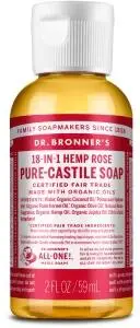 DR. BRONNER'S Pure-Castile Soap Liquid (Hemp 18-in-1) Rose 59ml