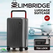 Slimbridge 20" Luggage Trolley Carry On Suitcase Wide Handle TSA Lock Hard Case