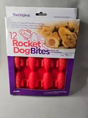Mobi Original 12 Rocket Dog Bites Red Silicone Baking Mold New oven safe.