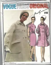 Vogue Sewing Pattern 2110, Vintage Molyneux Jacket, Dress, Label, Size 10 Uncut