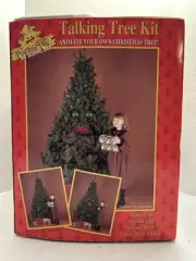 VINTAGE GEMMY DOUGLAS FIR TALKING TREE KIT ANIMATED CHRISTMAS CASSETTE CD W/ BOX