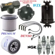 Tune Up Kit Filters Cap Wire Spark Plugs For HUYNDAI SCOUPE L4 1.5L 1991-1992