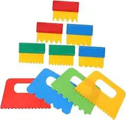 Kisangel 10pcs DIY Draw Scraper Scrappers Scrapers Small Paint Scraper Tool Brush Draw Scraper for Kindergarten Pigment Draw Scraper Graffiti Draw Scraper Line Draw Scraper Plastic