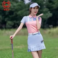 在飛比找樂天市場購物網優惠-『SSV精品』高爾夫服裝女套裝上衣衣服韓版緊身吸汗透氣POL